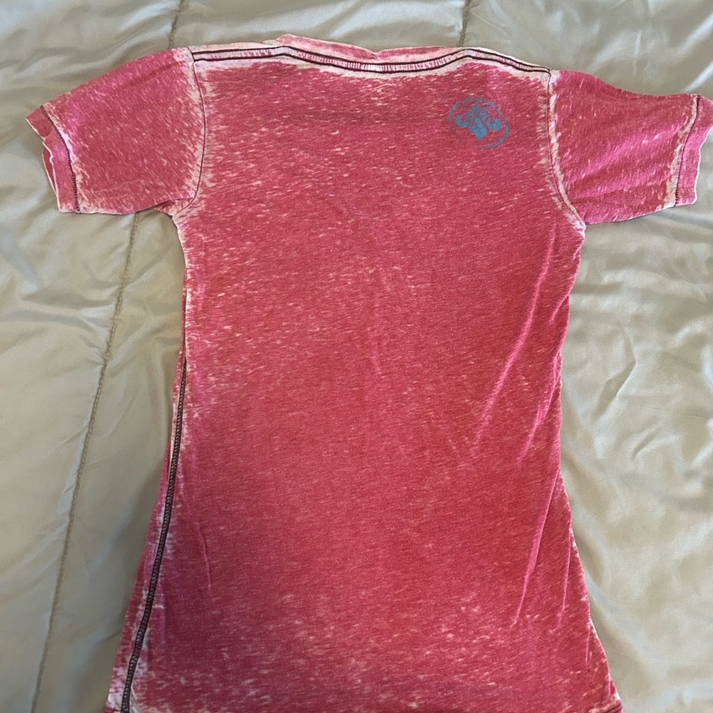 Affliction Tee with Blue Rose Design - Picture 2 of 2